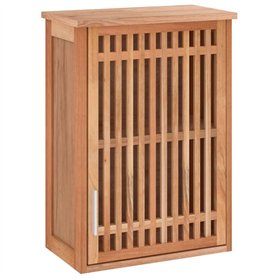 vidaXL Armadietto da Bagno a Parete 42x23x60 cm Legno Massello di Noce