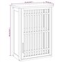 vidaXL Armadietto da Bagno a Parete 42x23x60 cm Legno Massello di Noce