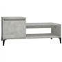 Tavolino Salotto Grigio Cemento 100x50x45 cm Legno Multistrato