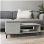 Tavolino Salotto Grigio Cemento 100x50x45 cm Legno Multistrato