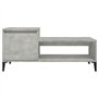 Tavolino Salotto Grigio Cemento 100x50x45 cm Legno Multistrato