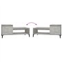 Tavolino Salotto Grigio Cemento 100x50x45 cm Legno Multistrato