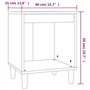 vidaXL Comodini 2 pz in Bianco 40x35x50 cm
