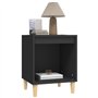 Comodino Nero 40x35x50 cm in Legno Multistrato