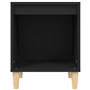 Comodino Nero 40x35x50 cm in Legno Multistrato