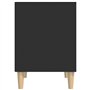 Comodino Nero 40x35x50 cm in Legno Multistrato