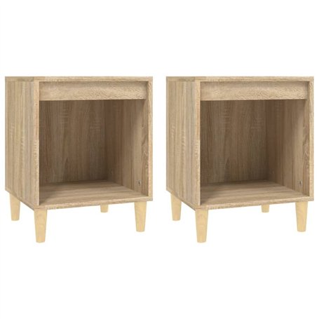 vidaXL Comodini 2 pz Rovere Sonoma 40x35x50 cm