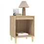 vidaXL Comodini 2 pz Rovere Sonoma 40x35x50 cm