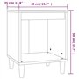 vidaXL Comodini 2 pz Rovere Sonoma 40x35x50 cm