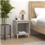 vidaXL Comodini 2 pz Grigio Cemento 40x35x50 cm