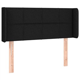 vidaXL Tête de Lit avec Oreilles Meuble de Chambre à Coucher Accessoire de Lit Simple Tête de Cadre de Lit Intérieur Noir 83x16x