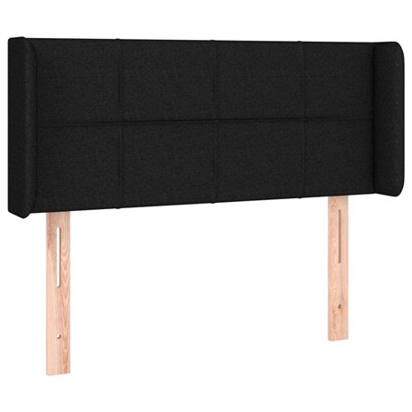 vidaXL Tête de Lit avec Oreilles Meuble de Chambre à Coucher Accessoire de Lit Simple Tête de Cadre de Lit Intérieur Noir 83x16x
