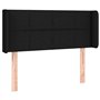 vidaXL Tête de Lit avec Oreilles Meuble de Chambre à Coucher Accessoire de Lit Simple Tête de Cadre de Lit Intérieur Noir 83x16x
