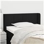 vidaXL Tête de Lit avec Oreilles Meuble de Chambre à Coucher Accessoire de Lit Simple Tête de Cadre de Lit Intérieur Noir 83x16x