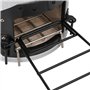 vidaXL Poêle à bois de camping Argenté 45x25x26 cm Acier, gril à charbon, poêle à bois, chauffage de patio, cheminée, poêle de c