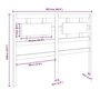 vidaXL Tête de Lit Accessoire de Lit Meuble de Chambre à Coucher Tête de Cadre de Lit Double Intérieur Blanc 205,5x4x100 cm Bois