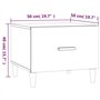 vidaXL 2X Tables Basses Tables d'Appoint Bouts de Canapé Tables de Salon Meubles de Salon Intérieur Chêne Fumé 50x50x40 cm Bois 