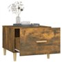 vidaXL 2X Tables Basses Tables d'Appoint Bouts de Canapé Tables de Salon Meubles de Salon Intérieur Chêne Fumé 50x50x40 cm Bois 