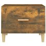 vidaXL 2X Tables Basses Tables d'Appoint Bouts de Canapé Tables de Salon Meubles de Salon Intérieur Chêne Fumé 50x50x40 cm Bois 