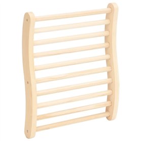 vidaXL Dossier de Sauna en Forme de S Accessoire pour Sauna Dossier Incurvé Ergonomique Soutien Dorsal Intérieur Bois Massif de