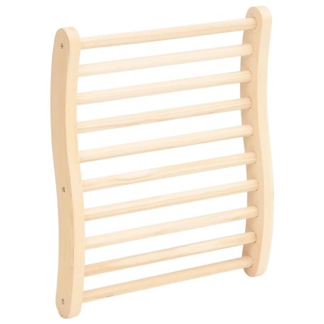 vidaXL Dossier de Sauna en Forme de S Accessoire pour Sauna Dossier Incurvé Ergonomique Soutien Dorsal Intérieur Bois Massif de