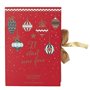 Calendrier de l'Avent de luxe à charnière avec 24 bougies parfumées - 31 x 22 x 12 cm - Emballage cadeau festif avec nœud doré -