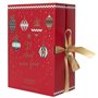 Calendrier de l'Avent de luxe à charnière avec 24 bougies parfumées - 31 x 22 x 12 cm - Emballage cadeau festif avec nœud doré -