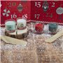 Calendrier de l'Avent de luxe à charnière avec 24 bougies parfumées - 31 x 22 x 12 cm - Emballage cadeau festif avec nœud doré -