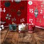 Calendrier de l'Avent de luxe à charnière avec 24 bougies parfumées - 31 x 22 x 12 cm - Emballage cadeau festif avec nœud doré -