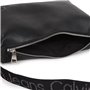 Calvin Klein Écharpe noire unie en mélange de polyester, Noir