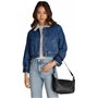 Calvin Klein Jeans OVER WEBBING SHOULDER BAG22 PU Sac à bandoulière Femme, Noir (Black), OS