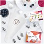 Lot de poches à douille de qualité supérieure avec douilles, poche à douille en coton lavable au lave-vaisselle avec 8 douilles,