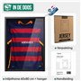 Avalo Cadre de rechange - Cadre de football - Cadre de boîte 3D - 60 x 80 cm - Noir - Cadre profond - Chemise encadrée dans le c