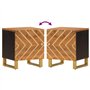 vidaXL Table de Chevet, Armoire de Nuit avec Porte, Table de Nuit avec Pieds, Meuble de Chambre à Coucher, Moderne, Marron et No