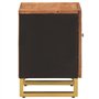 vidaXL Tables de Chevet 2 pcs, Armoires de Nuit avec Porte, Tables de Nuit avec Pieds, Meubles de Chambre, Moderne, Marron et No
