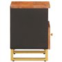 vidaXL Table de Chevet, Armoire de Nuit avec Tiroir et Compartiment, Table de Nuit avec Pieds Chambre, Moderne, Marron et Noir B