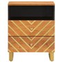 vidaXL Table de Chevet Marron et Noir 50x33x60 cm Bois manguier Solide