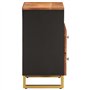 vidaXL Table de Chevet Marron et Noir 50x33x60 cm Bois manguier Solide