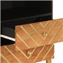 vidaXL Table de Chevet Marron et Noir 50x33x60 cm Bois manguier Solide