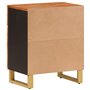 vidaXL Table de Chevet, Armoire de Nuit avec Tiroir et 2 Portes, Table de Nuit avec Pieds Chambre, Moderne, Marron et Noir Bois 