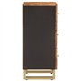 vidaXL Armoire Latérale, Commode avec Pieds, Meuble de Rangement, Organisateur de Salon Salle de Séjour, Moderne, Marron et Noir