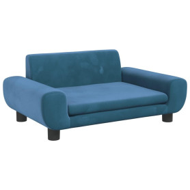vidaXL Canapé pour Enfants Bleu 70x45x33 cm Velours