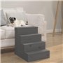 vidaXL Escalier pour Animaux de Compagnie Gris 40x49x47 cm Bois de pin Echelle