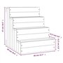 vidaXL Escalier pour Animaux de Compagnie Gris 40x49x47 cm Bois de pin Echelle