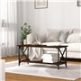 Tavolino Rovere Fumo 100x45x45 cm in Legno Multistrato e Ferro