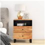 vidaXL Comodino 50x33x62 cm Legno Massello Acacia e Legno Multistrato