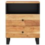 vidaXL Comodino 50x33x62 cm Legno Massello Acacia e Legno Multistrato