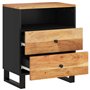vidaXL Comodino 50x33x62 cm Legno Massello Acacia e Legno Multistrato