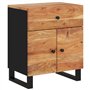 Comodino 50x33x60 cm Legno Massello Acacia e Legno Multistrato