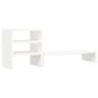 Revera Support pour moniteur blanc 81 x 20 x 30 cm Bois massif de pin